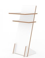 Rednerpult – Stehpult weiß 56 x 50 cm (L x B), H 116 cm
