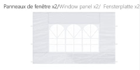 Pavillon 3 x 3 m Seitenwand weiß mit Fenster