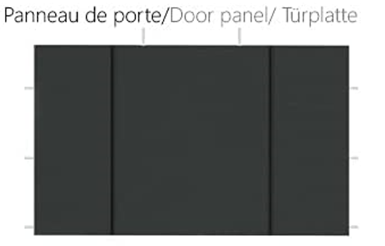 Pavillon 3 x 3 m Seitenwand schwarz Tür (Reißverschluss)