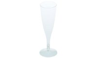 Sektglas mit Fuß 2-teilig, 0,1 l, transparent (VPE:...